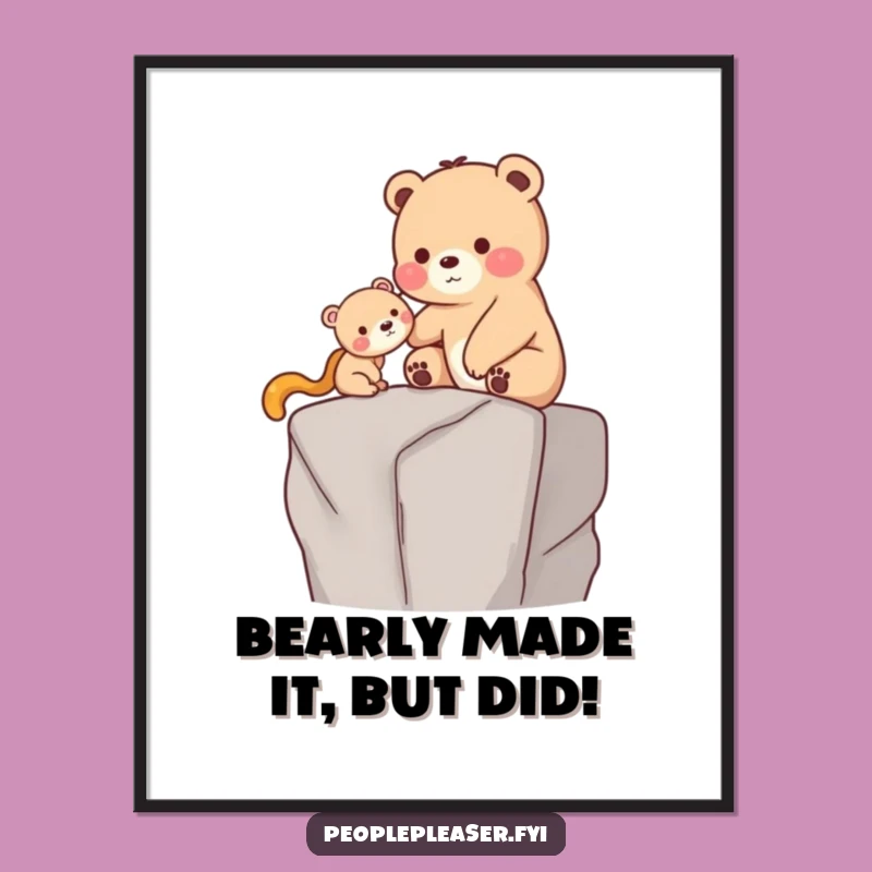 Funny Free Printable Wall Art: Caring Bear's Helping Hand Downloadable Art Gift