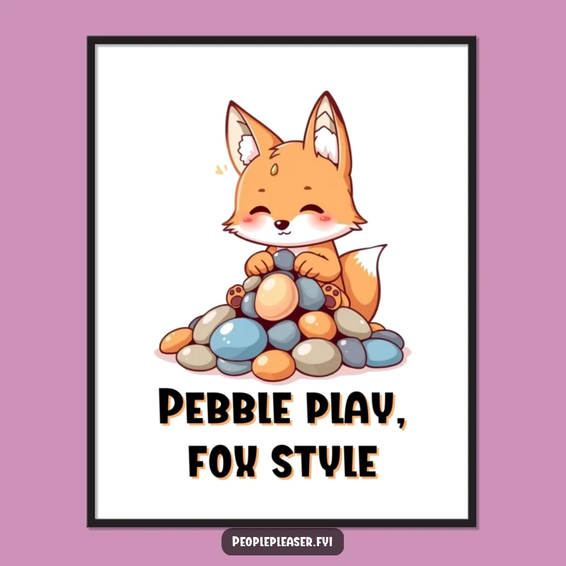 Free Printable Wall Art: Fox's Pebble Collection - Quirky Decor!