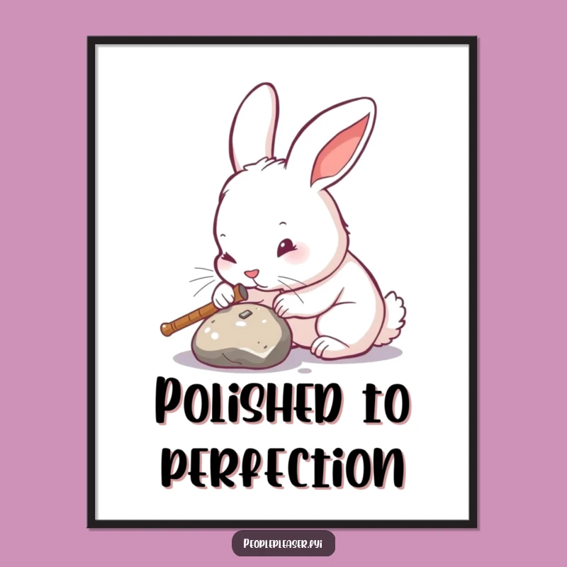 Free Printable Wall Art: Rabbit's Polished Treasure - Shiny Decor!