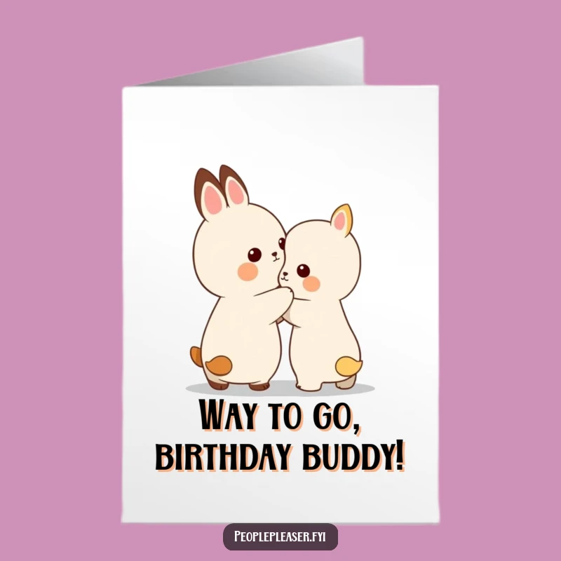 Encouraging Free Printable Birthday Card: Animal Pat on Back - Sweet Downloadable