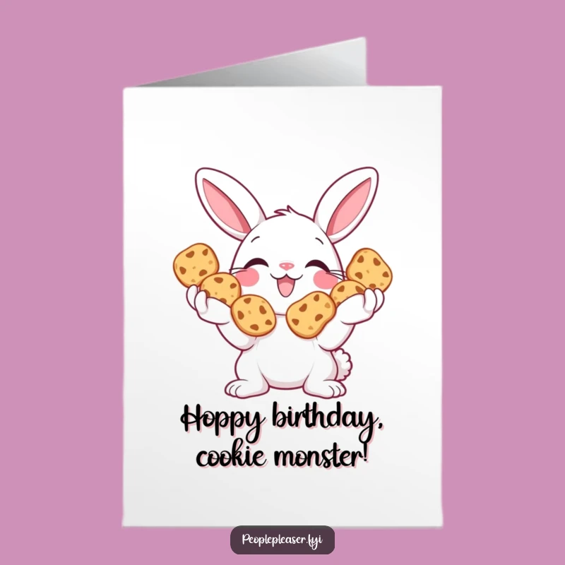 Free Printable Birthday Card: Bunny Cookies - Funny Downloadable Gift