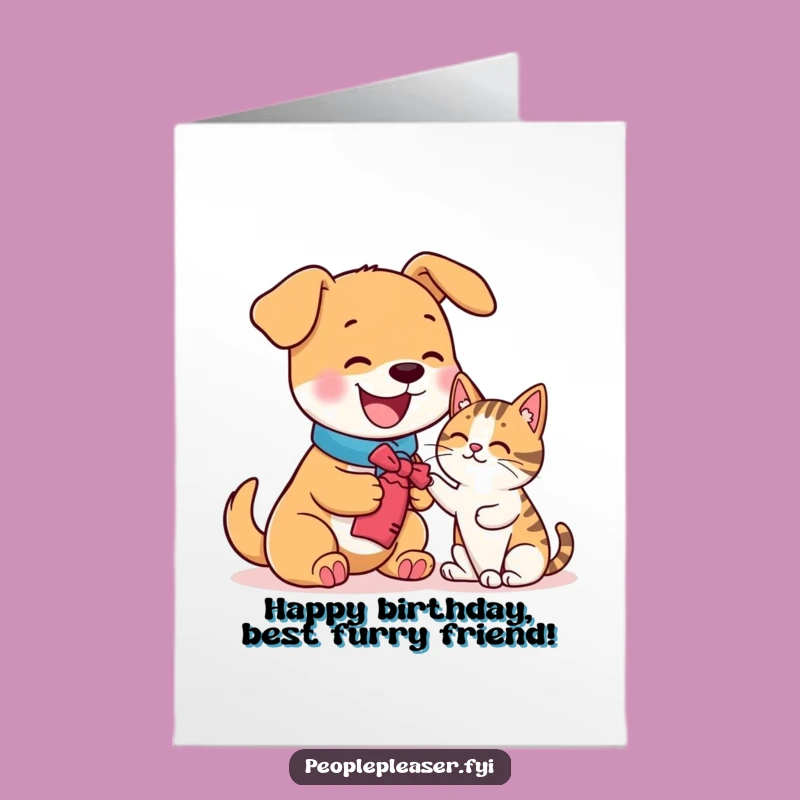 Free Printable Birthday Card: Dog Friendship Toy, Funny Downloadable Gift for Pet Lovers