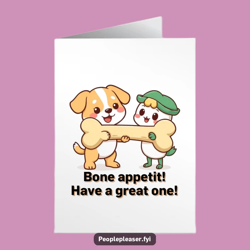 Free Printable Birthday Card: Funny Dog Bone Gift for Dog Lovers, Instant Download