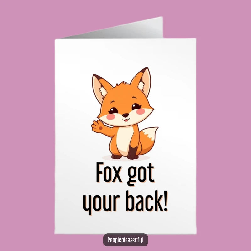 Free Printable Birthday Card: Helpful Fox Paw, Funny Downloadable Birthday Gift