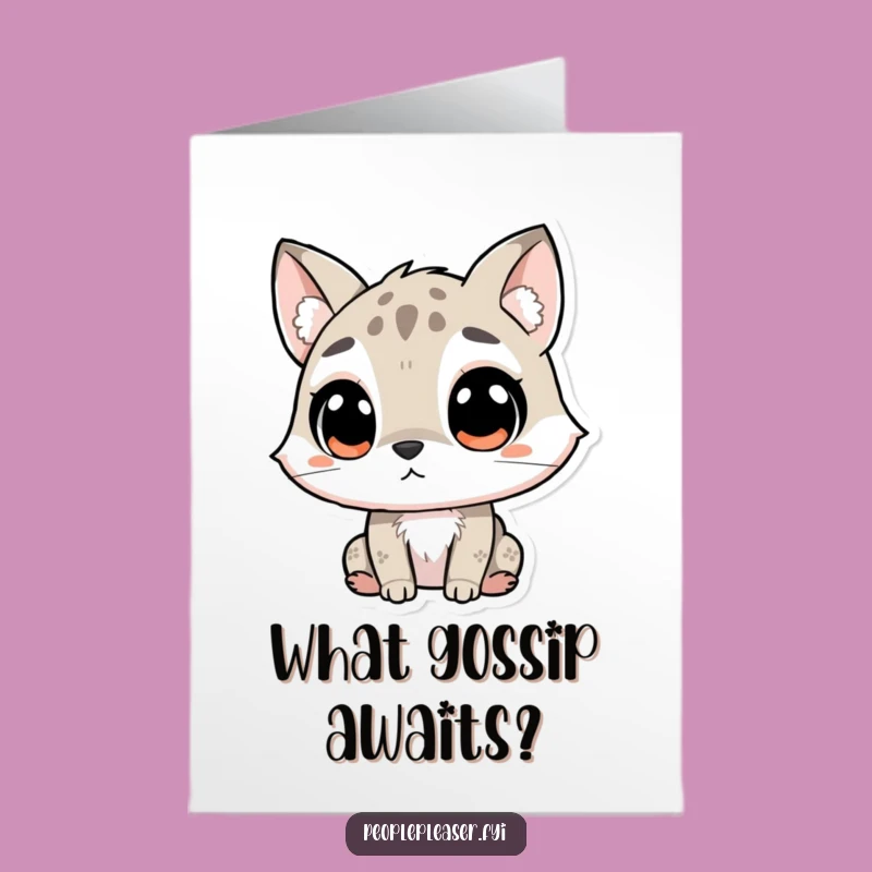 Free Printable Birthday Card: Curious Listener Animal, Funny Downloadable Greeting