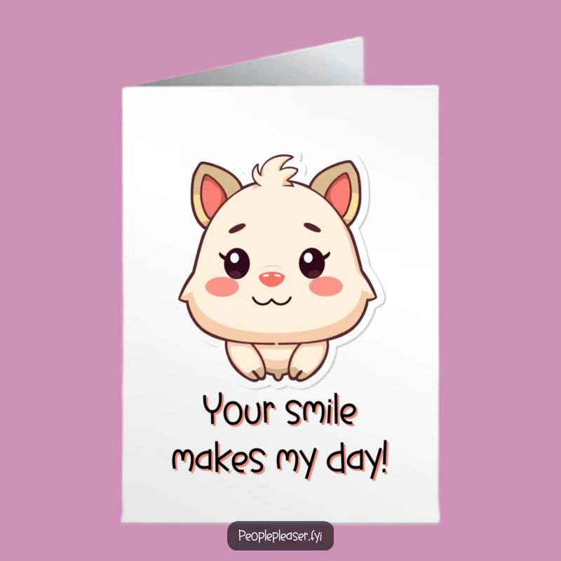 Free Printable Birthday Card: Happy Face Animal - Funny Downloadable Gift