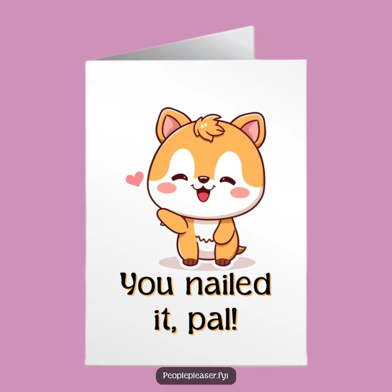 Free Printable Congrats Card: Happy Compliment Receiver Animal, Funny Downloadable Joy