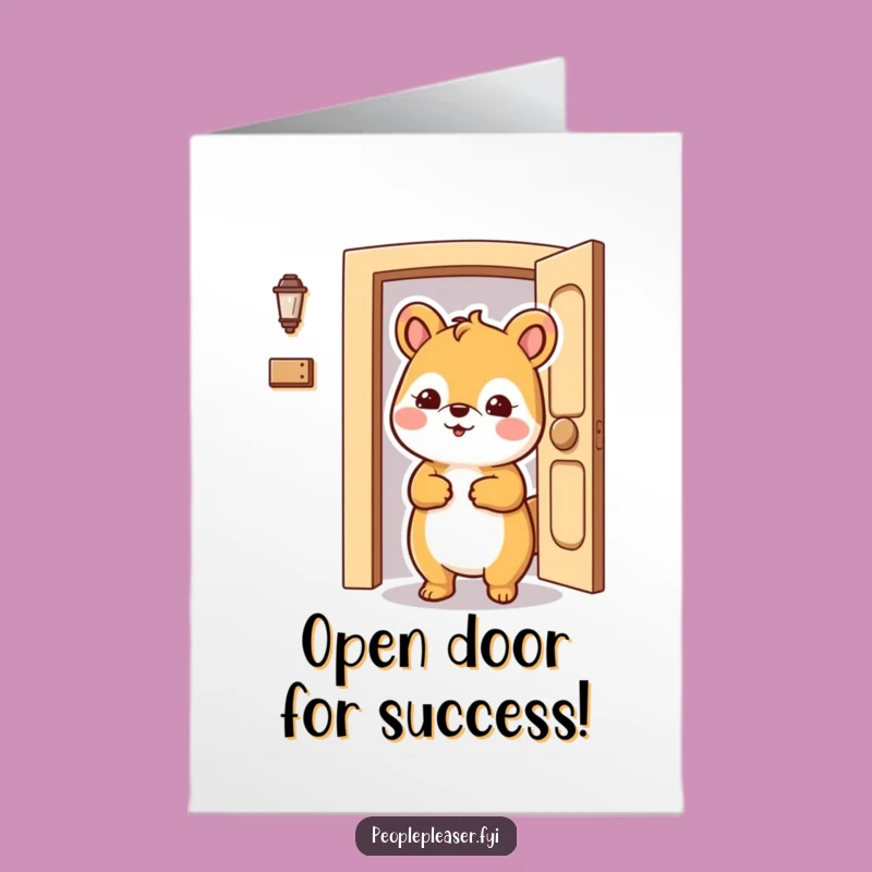 Free Printable Congrats Card: Welcoming Host Animal, Funny Downloadable Success