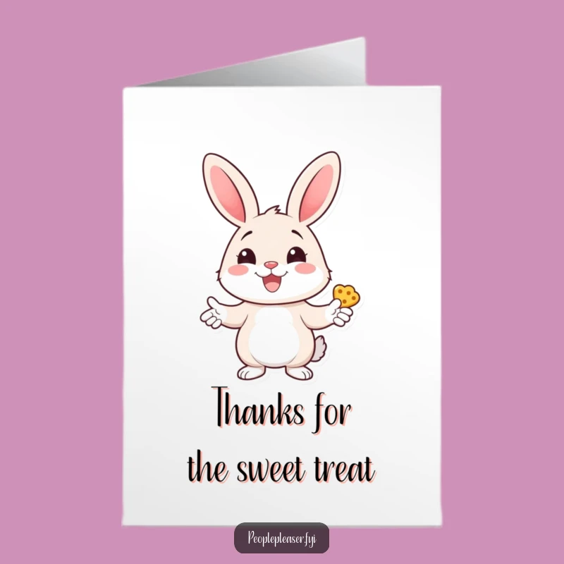 Free Printable Thank You Card: Bunny's Treat Thanks for Your Kindness
