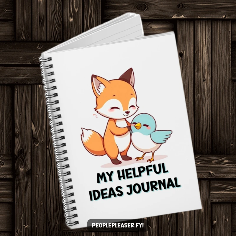 Funny Notebook: A friendly fox aids a bird, featuring a funny cover for jotting down notes.