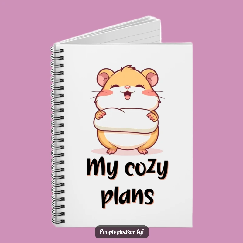 Funny Hamster Nest Planner Notebook - Cozy Diary Gift