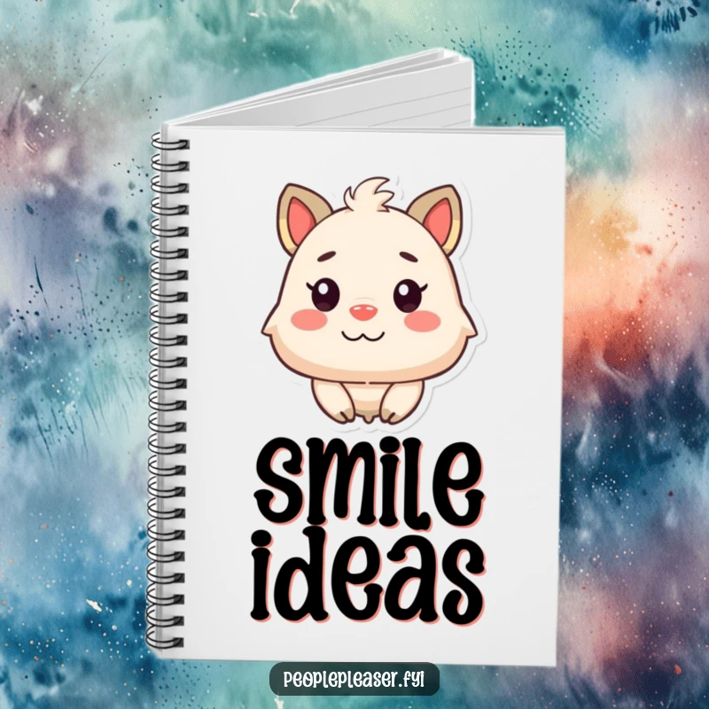 Funny Happy Animal Notebook: A lined notebook with a design of a content animal character observing a joyful, smiling face.