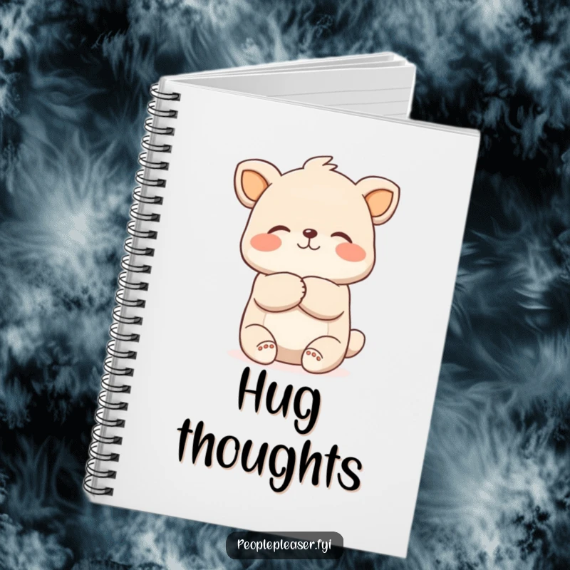 Funny Gentle Hug Notebook: A lined notebook with a design of a cute animal character offering a supportive hug.