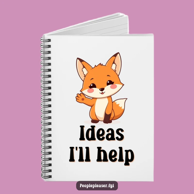Funny Fox Helping Paw Notebook: Jot Down Helpful Ideas!