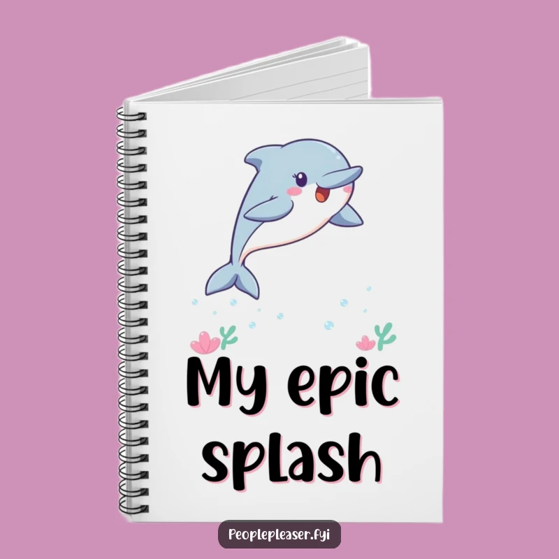 Funny Kawaii Dolphin Notebook: Playful Leaping Dolphin for Journaling, a Funny Gift