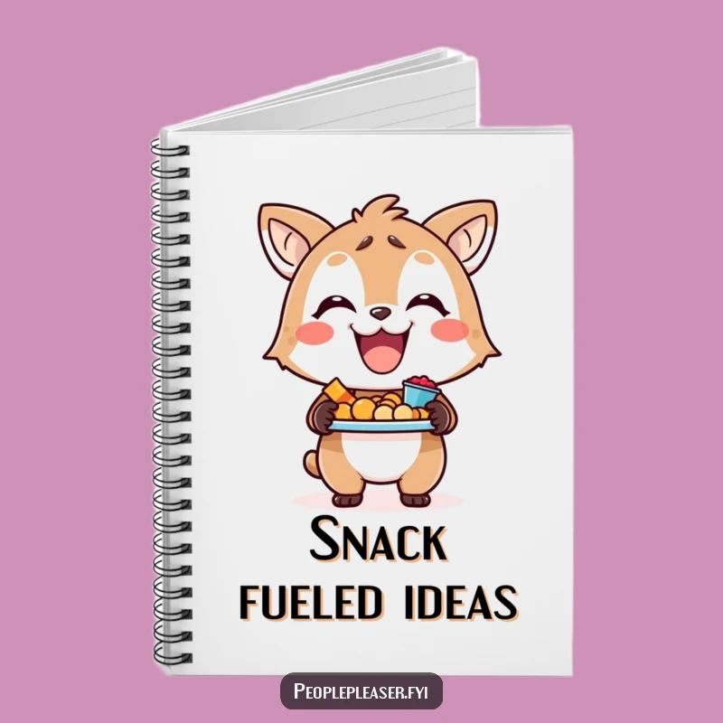 Funny Journal - Smiling Animal with Snacks - Creative Writing Gift
