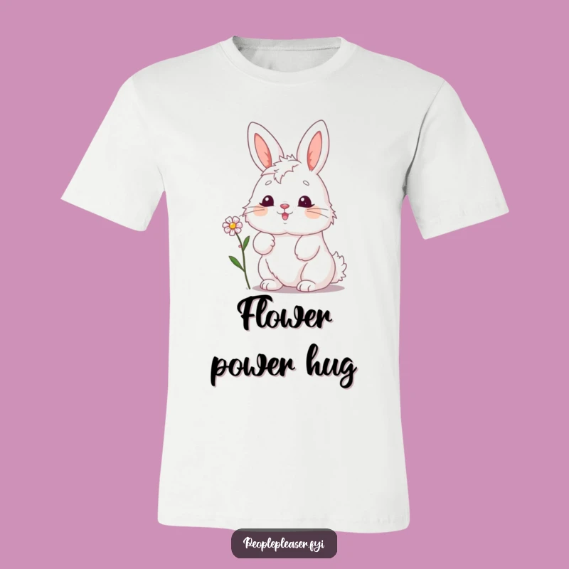 Funny Bunny Spreading Joy T-Shirt: Hilarious Gift for Optimists & Animal Lovers