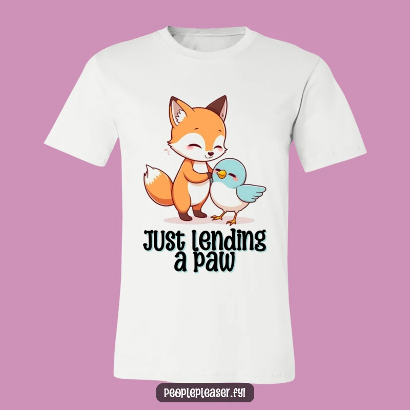 Funny Fox Helping Bird T-Shirt: Adorable & Humorous Outfit, Great Funny Gift Idea