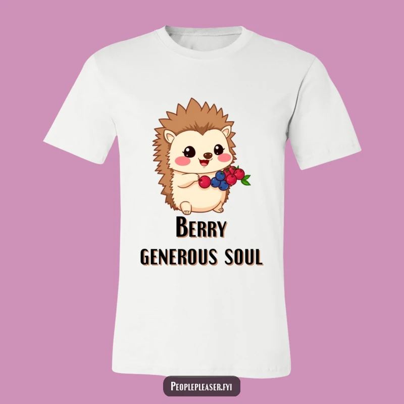 Funny Kawaii Hedgehog T-Shirt, Sharing Spirit Tee, Uplifting Humor Gift
