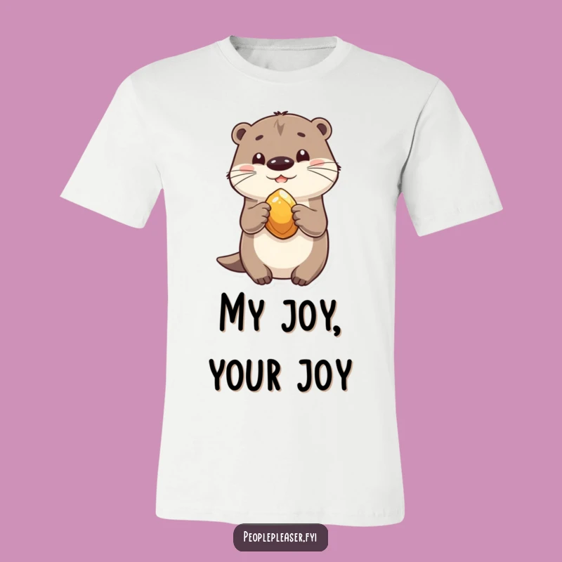 Funny Playful Otter Tee: Sharing Buddy's Friendship Statement Shirt