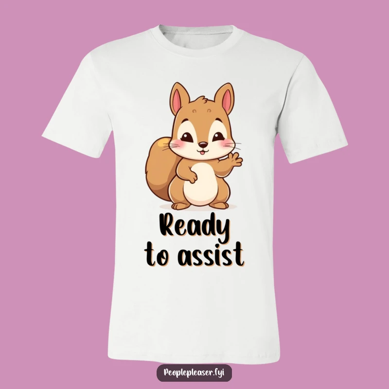 Funny Squirrel Helping Paw T-Shirt - Witty Funny Gift for Generous Givers