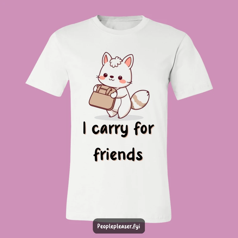 Funny Kindness T-Shirt - Helpful Animal Carries Load, Ideal Funny Gift for Buddies!