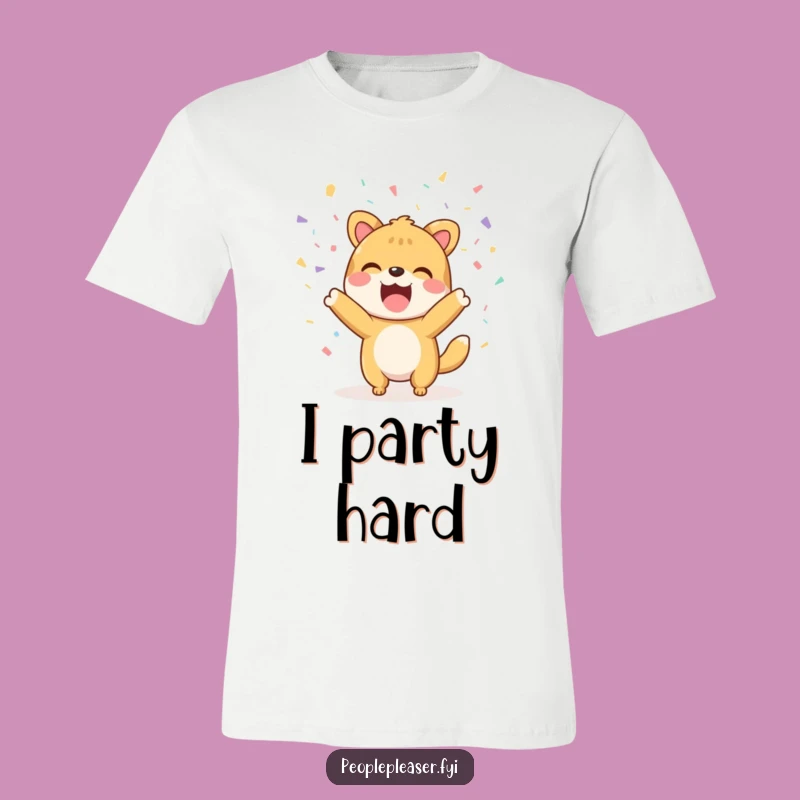 Funny Party T-Shirt - Joyful Animal Confetti Shower, Ideal Funny Gift for Celebrations!