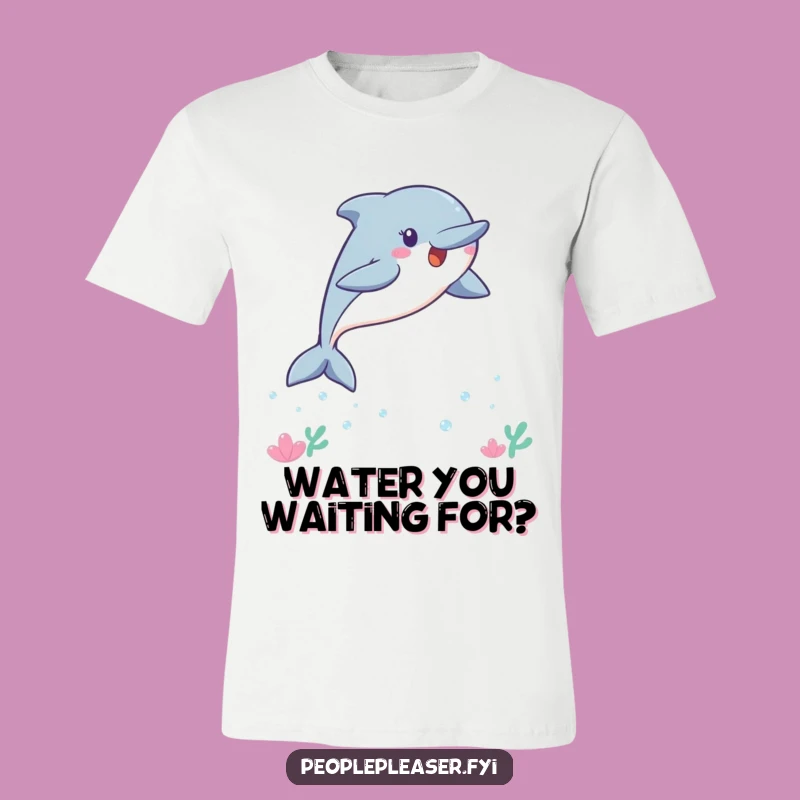 Funny Kawaii Dolphin T-Shirt: Playful Leaping Dolphin is a Hilarious Funny Gift