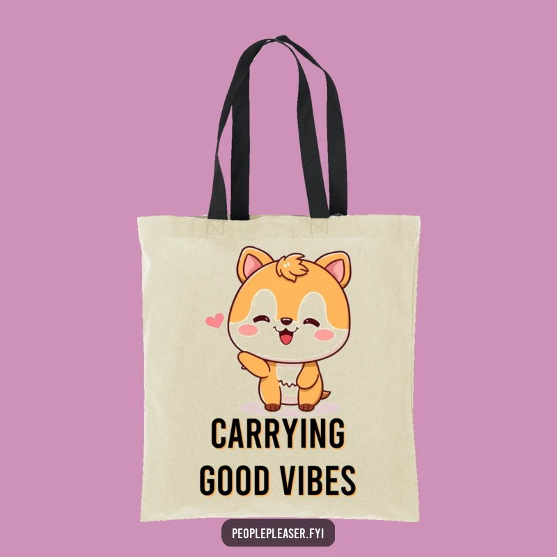 Funny Tote Bag: Pleased Animal Receives Compliment, Carry Your Joy Casually Gift