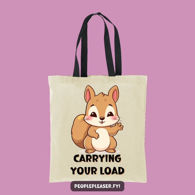 Funny Squirrel Helping Paw Tote Bag - Practical Funny Gift for Supporters