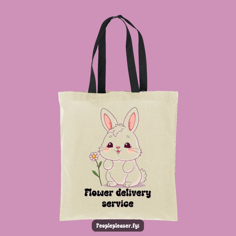 Funny Bunny Flower Tote Bag: Stylish & Hilarious Gift for Kind Hearts