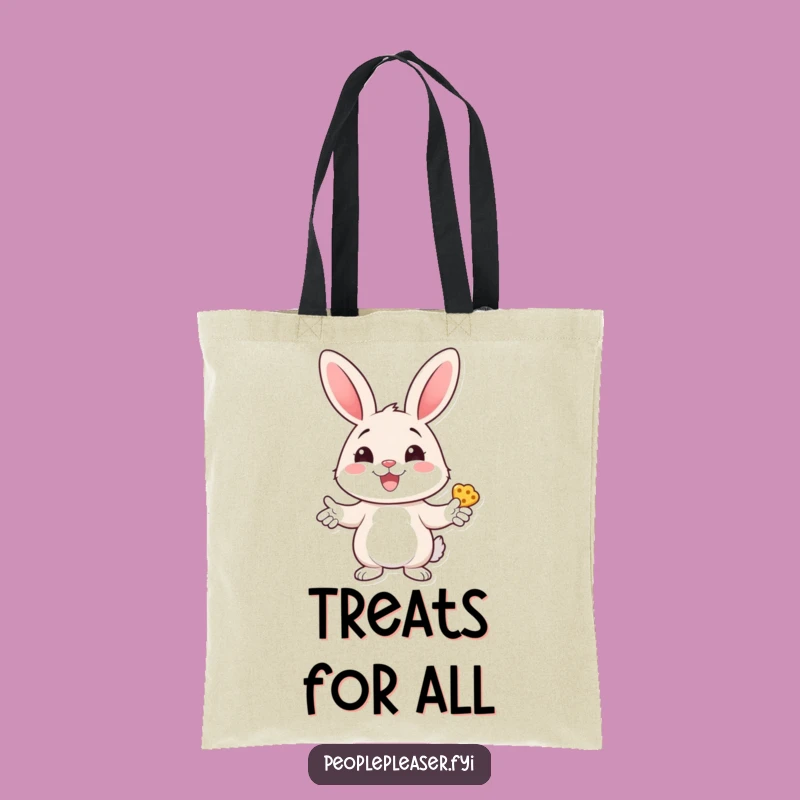 Funny Bunny Treats Tote Bag: Carry Joy with Comedic Sweetness!