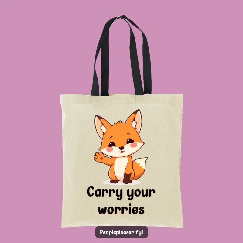 Funny Fox Helping Paw Tote Bag: Carry Your Support Everywhere!