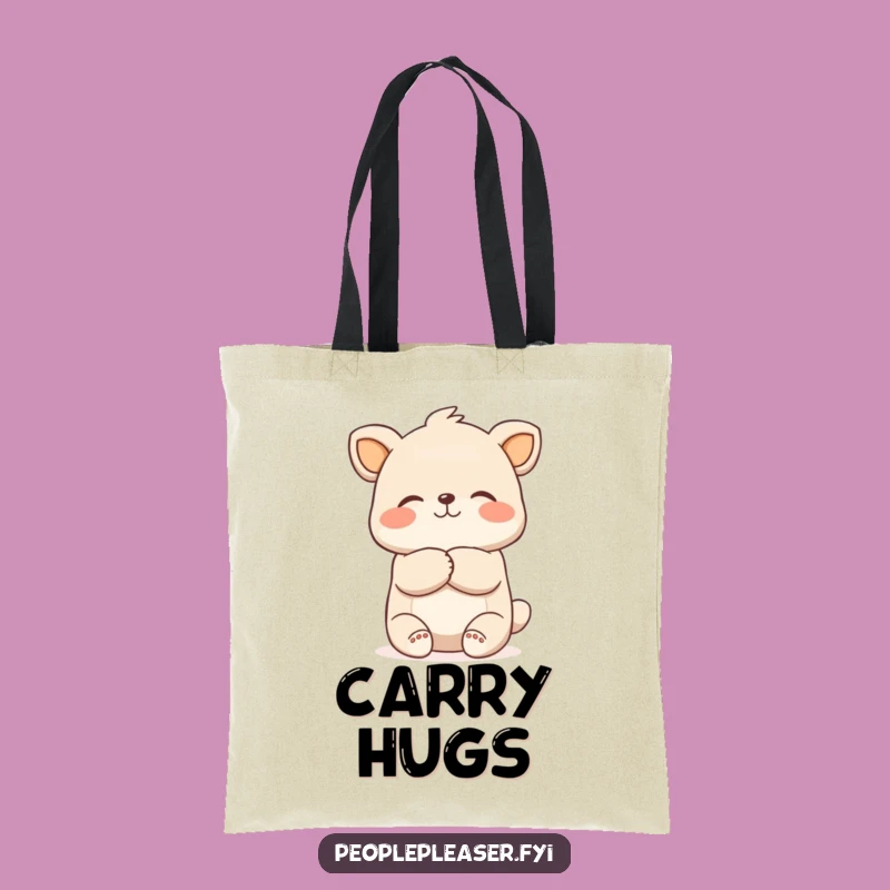 Funny Hugging Animal Tote Bag: Gentle Character's Comfort, Practical Funny Gift Accessory