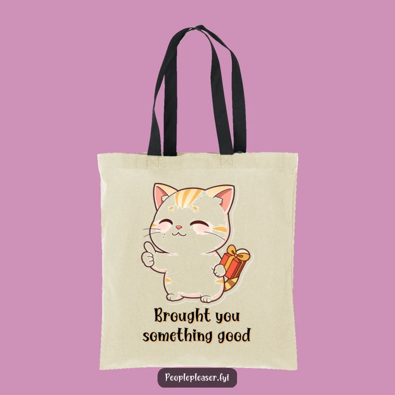 Funny Nodding Cat Thumbs Up Tote Bag - Chic Cat Accessory Gift