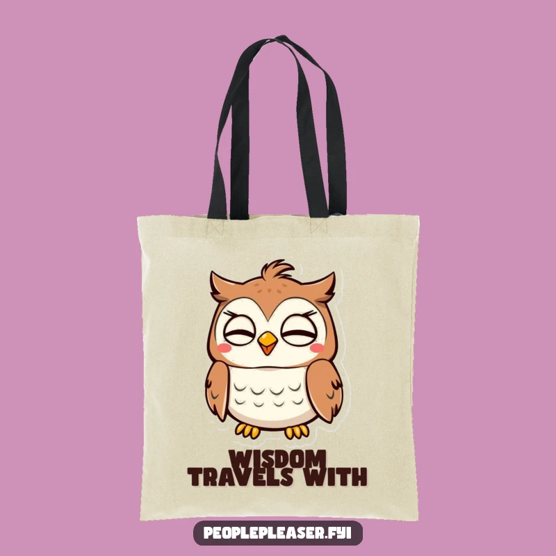 Funny Owl Nodding Tote Bag: Carry Your Wisdom Everywhere!
