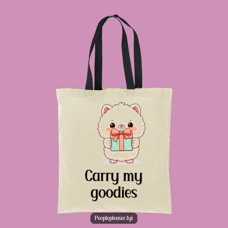 Funny Tote Bag - Fluffy Animal Gift Presenter - Eco-Friendly Gift Carrier