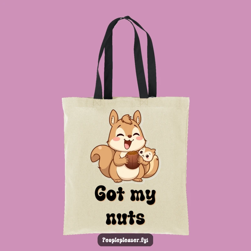 Funny Squirrel Share Tote Bag: Cute Rodent Carry-All, Practical & Hilarious Gift!