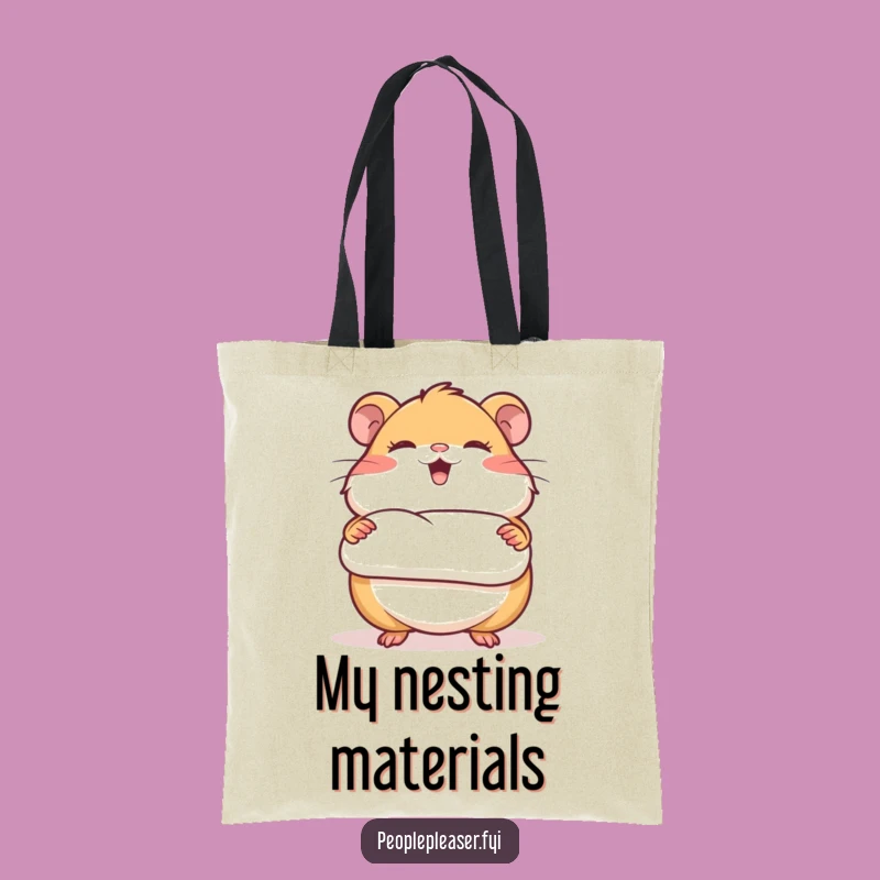 Funny Hamster Bedding Tote Bag - Cozy Organizer Accessory Gift
